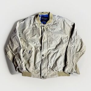 Vintage McGregor Drizzler Jacket Mens 50 XL Tan Harrington Casual Plaid Lined